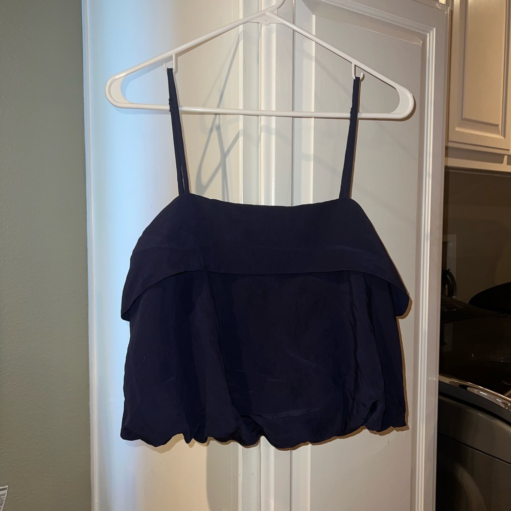 Elegant Navy Blue Women's Top